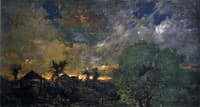 Sunset on a Farm