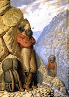 Miners in the Leather Pass, Rocky Mountains