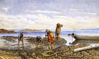 Indians Gathering Shellfish, Victoria Island
