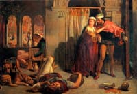 The Eve of St. Agnes: The Flight of Madeleine and Porphyro during the Drunkenness attending the Revelry