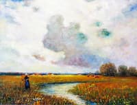 Milkmaid by a Stream