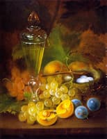 Still LIfe with Grapes and Nest