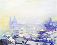 Snow over Prague