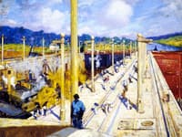 First Dredges through the Gatun Locks