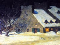 Street Scene, Quebec at Night