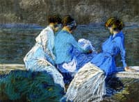 Lucille Rodier Gagnon, Olive and Edna Pretty at Sainte-Pétronille, Île d'Orléans