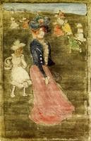 Lady in a Pink Skirt