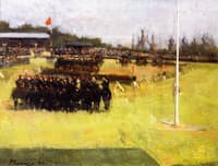 The Musical Ride of the 15th Hussars during the Military Tournament, Glasgow International Exhibition