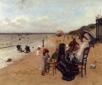 Mother and Daughter on the Beach