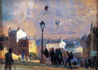 Flying Kites, Montmartre (study)