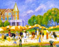 Beach Umbrellas at a Blue Point