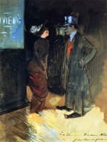 Leaving the Theater, Night-Time Scene