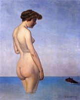 Bather with Dog
