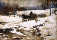 Horse Drawn Carts in Winter