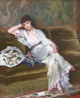 Le Billet Doux Huile Sur Toile