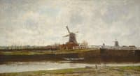 View of the Mill and Bridge at the Noordwest Buitensingel in The Hague