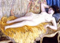 Lady on a Gold Couch