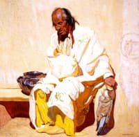 Old Man in White