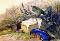 Still LIfe: Basket, Foxgloves, Clothes and Other Objects