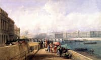 The Pont des Arts with the Louvre and Tuileries from the Quai Conti