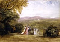 A Terrace, with Figures, Haddon Hall