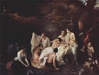 Bathing nymphs