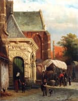 A view of the South entrance of the St. Pancras church, Enkhuizen