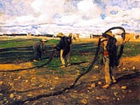 Fishermen Taking Up the Nets
