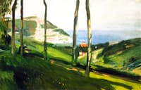 Landscape of San Sebastian with Mount Igueldo