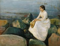 Summer Night. Inger at the Beach