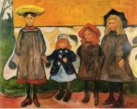 Four girls in Årsgårdstrand