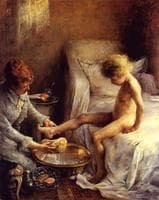 Reine Goeneutte Washing the Young Jean Guerard in the Artist's Studio