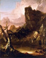 Imaginary Landscape with Towering Outcrop