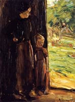Peasant Woman with Child below a Door