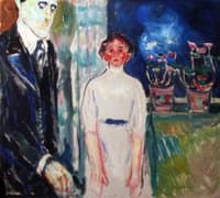 Man and Woman by the Window with Potted Plants