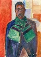 African with Green Scarf