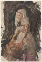Girl from Scheveningen at a Tub