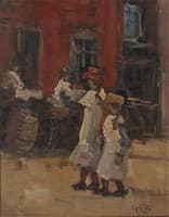 Girls strolling on the street