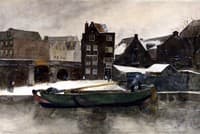 Het Prinseneiland: the Teertuinen in winter, Amsterdam