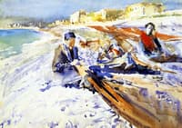 Three Figures on a Beach