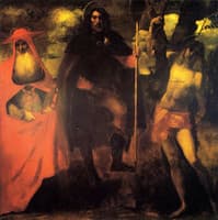 Saint Roch with Saint Jerome and Saint Sebastian (after a picture attributed to Alessandro Oliverio)
