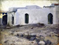 Moorish Buildings on a Cloudy Day