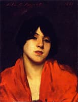 Head of a Venetian Model in a Scarlet Shawl
