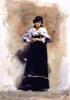 Young Woman in a Black Skirt