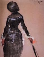 Mary Cassatt at the Louvre (study}