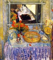 The Dressing Table with a Bunch of Red and Yellow Flowers