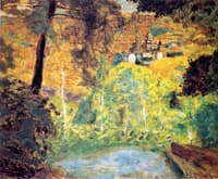 Sunny Landscape, Village in the Background