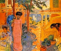 Woman with Parrot