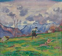 Farmers in the fields near Maloja