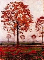 Alley of Chestnut Trees in Autumn